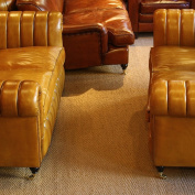 Fluted Leather Traditional Chesterfields
